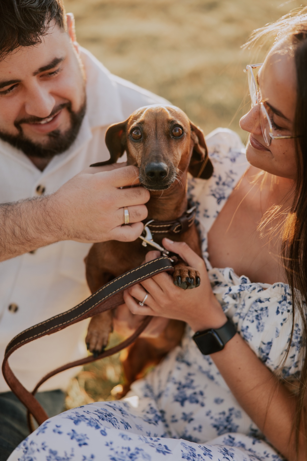 With Pepper the dachshund